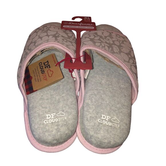 Dearfoams Cloud Step Slippers Women’s XL 11-12 Slide Chalk Pink Washable Comfort - Picture 5 of 13
